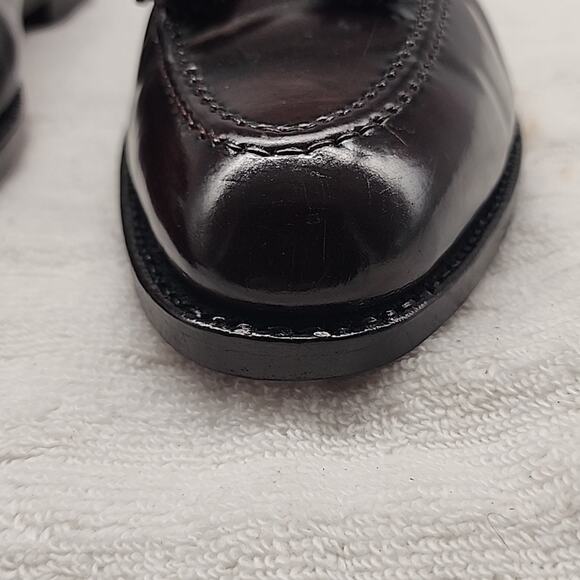 BROOKS BROTHERS ENGLISH TASSEL BURGUNDY VTG LOAFERS NEW WELT SOLES MENS 9.5 GUC - Picture 5 of 16